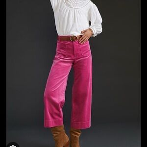 Maeve Colette corduroy wide leg pants (full length)